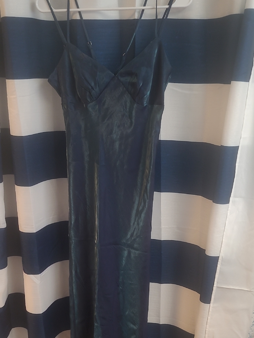 Wild Fable Satiny Green dress with Side Slit
